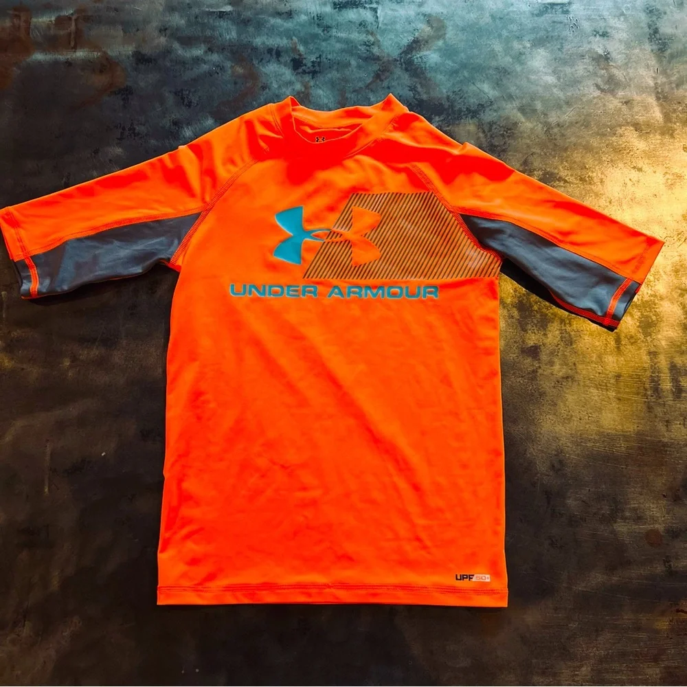 Hurley swim trunks and Under Armour Sun protection shirt